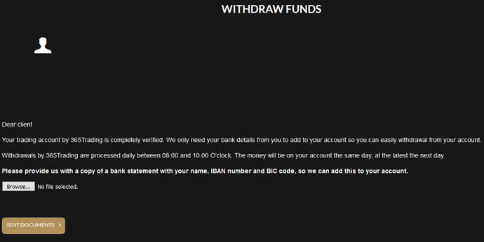 How to Withdraw Funds on 365 Trading - Method 2
