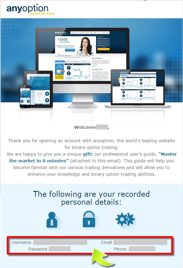 How to Open an Account on AnyOption - Method 4