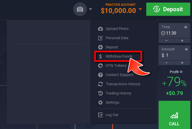 How to Withdraw Funds on IQOption- Method 1