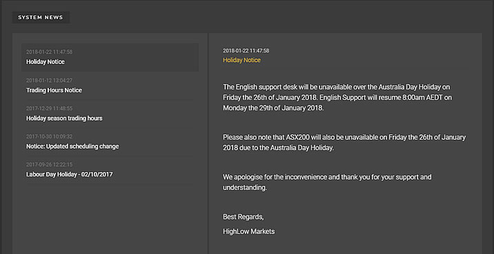HighLow Australia Inquiries