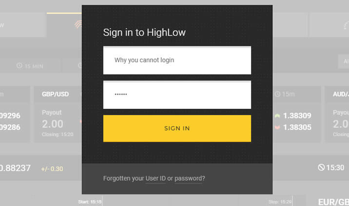 Why you cannot login