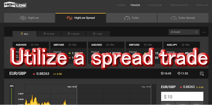 Utilize a spread trade