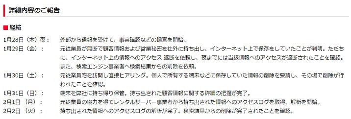 国内FX業者　元従業員による顧客情報流出