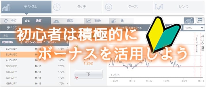 オプションビットのボーナスを活用しよう!