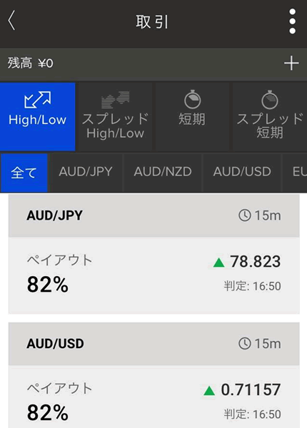 ログイン　ザオプション