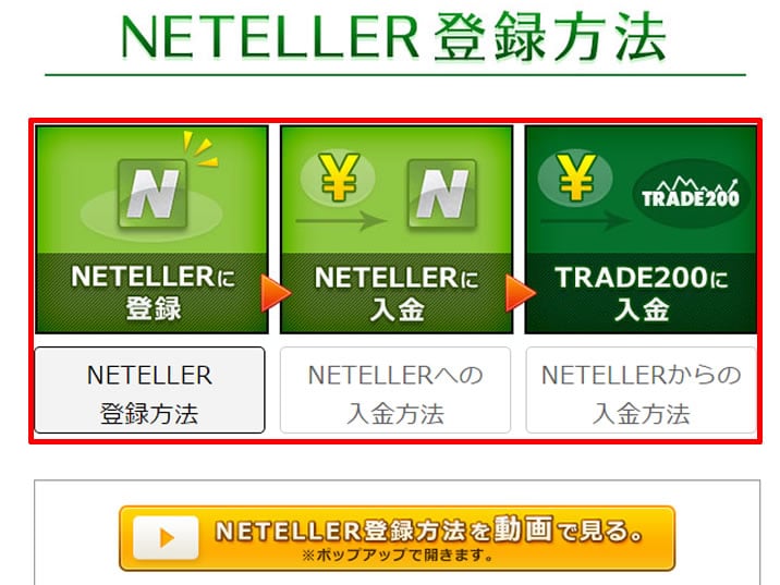 トレード200　NETELLER入金動画
