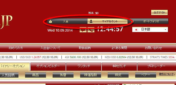 VIPオプションの入金方法