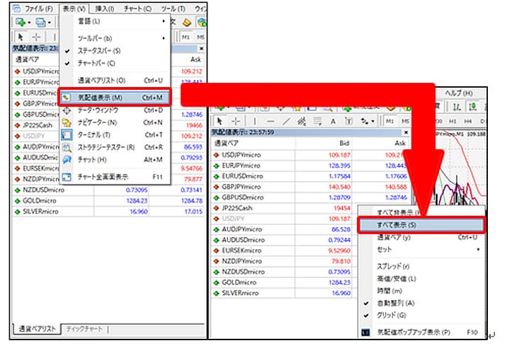 MT4通貨ペアを全部出すには？