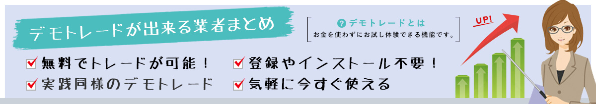 登録不要のデモ口座でトレードできる業者