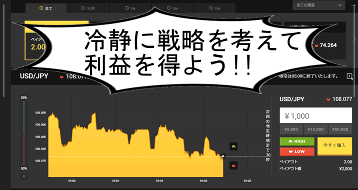 冷静に考えて利益を得よう